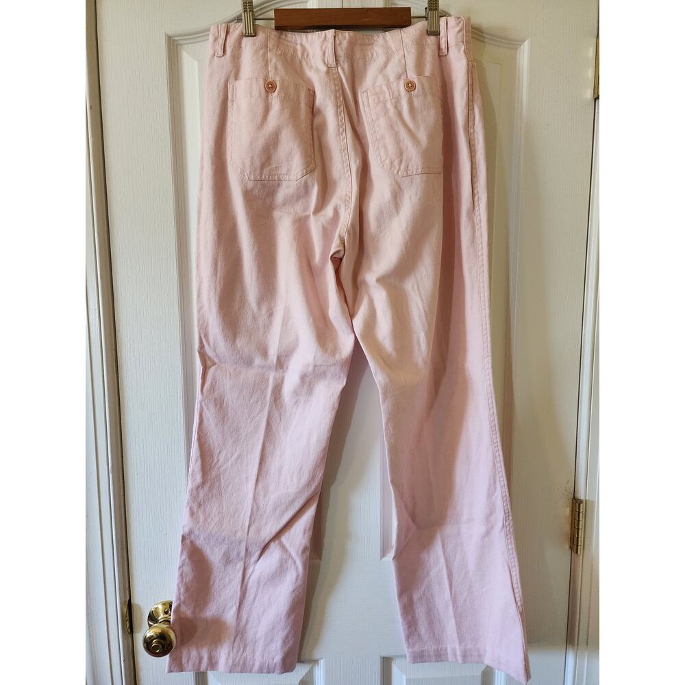 Lauren Ralph Lauren Blush Pink Linen Blend Pants 8 Straight Leg Trousers Resort - Picture 2 of 7